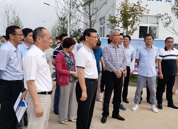 芜湖市市委副书记冯克金一行到南陵许镇污水处理厂指导工作
